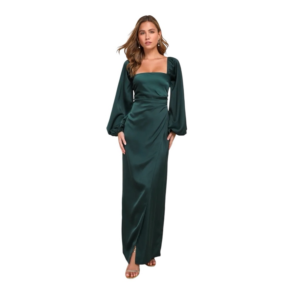 Lulu's Emerald Long Sleeve Dress
